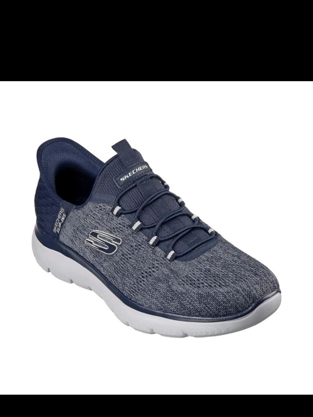 Skechers Men's Summits Key Pace Hands Free Slip-in Sneaker, Navy - Picture 4 of 9